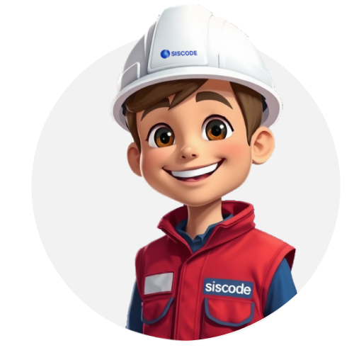 Personaje de SISCODE representando la línea de servicio técnico .