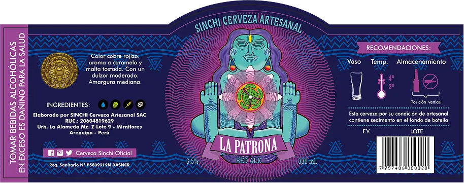 Etiqueta final de la etiqueta la patrona