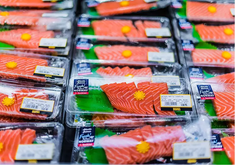 etiqueta adhesiva para alimentos