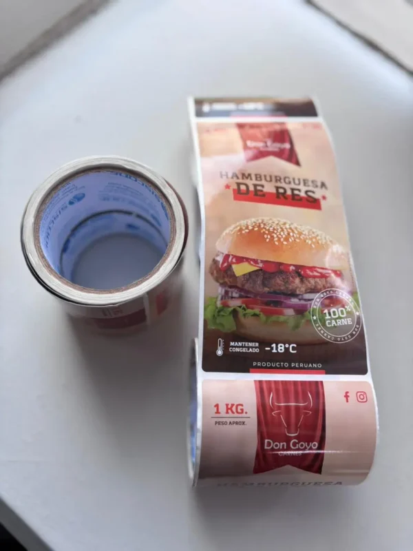 etiquetas BOPP resistentes a frío y grasa