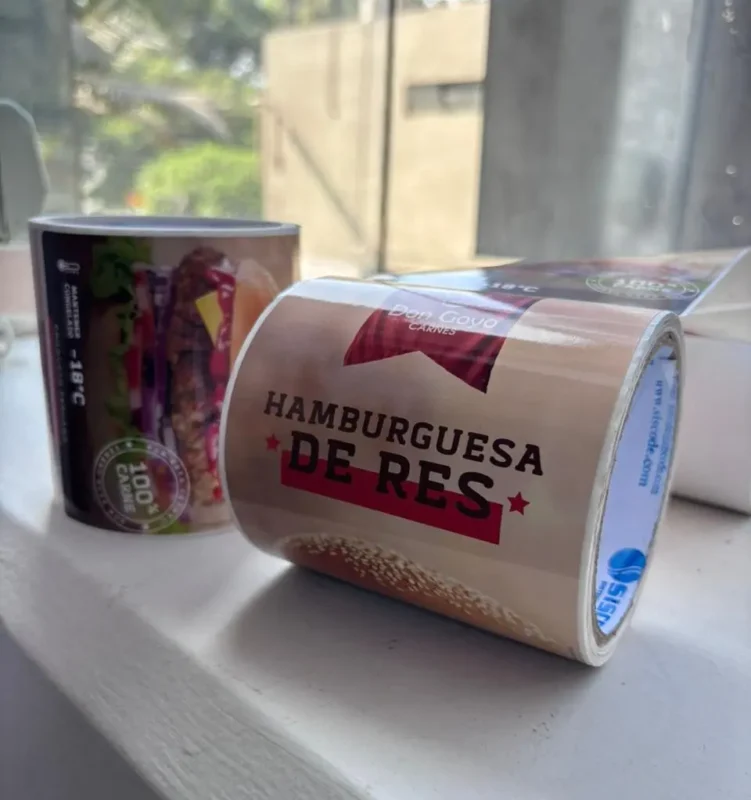 Etiqueta adhesiva para carnes en Rollo