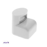 Etiqueta óptica EAS AM gris claro para lentes, tamaño 1 x 1 pulgada.