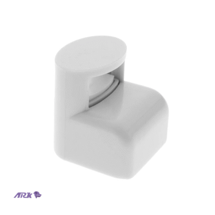 Etiqueta óptica EAS AM gris claro para lentes, tamaño 1 x 1 pulgada.